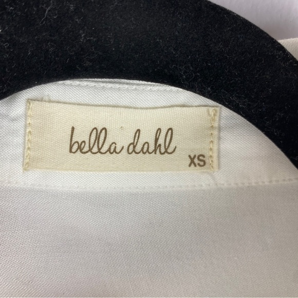 BELLA Dahl White Tencel Fringe Button Down Shirt XS - Picture 5 of 10